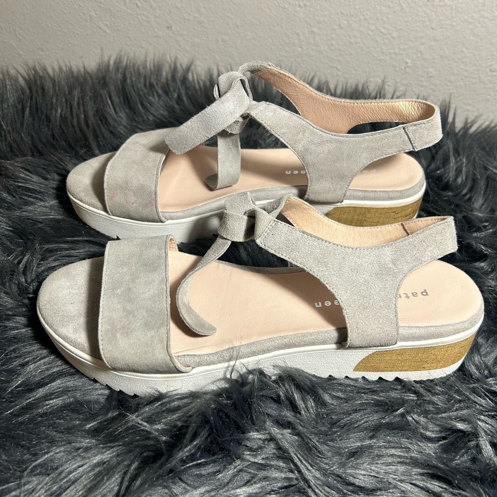 Patricia Green Suede Ankle Strap Sandals Size 37 - Picture 8 of 11